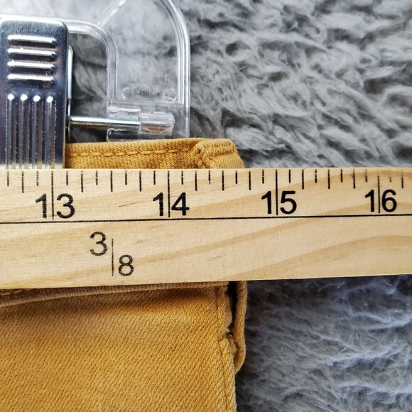 True Religion Jeans Womens 27 Yellow Halle Mid-Rise Skinny Cotton Blend - Picture 6 of 13